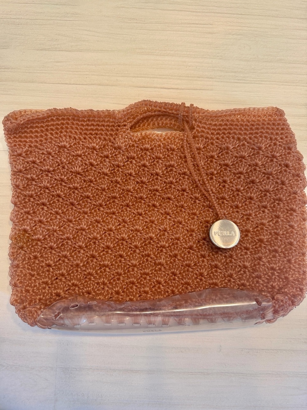 FURLA — Italian Woven Bag w/ Medallion